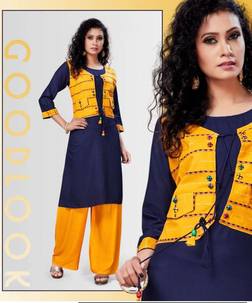 VASTRA MODA PRESENTS VM 217 RAYON TOP WITH ATTACHED JACKET L TO XXL